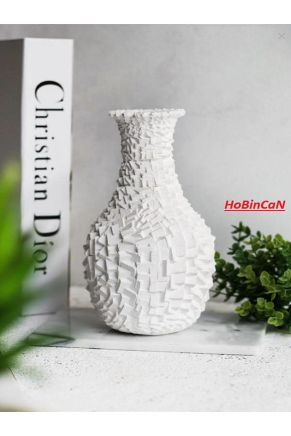 Pelirum Küplü Desen Vazo dekoratif biblo 17 cm - Image 1