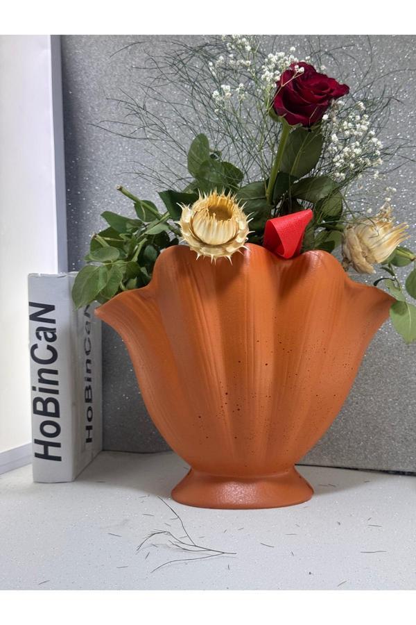 Hobincan özel tasarım istiridye deniz kabuğu  vazo 30 cm  - Image 1