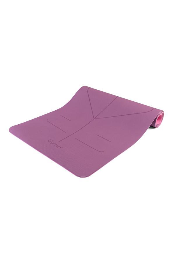 Gymo UltraGrip Hizalamalı 6mm TPE Yoga Matı Pilates Minderi Mürdüm - Image 1