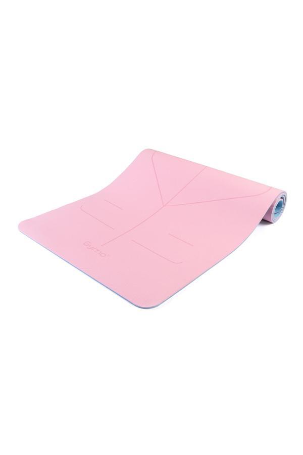 Gymo UltraGrip Hizalamalı 6mm TPE Yoga Matı Pilates Minderi Pembe - Image 1
