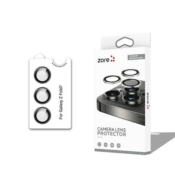 Galaxy Z Fold 7 Zore CL-12 Premium Safir Parmak İzi Bırakmayan Anti-Reflective Kamera Lens Koruyucu - Image 1