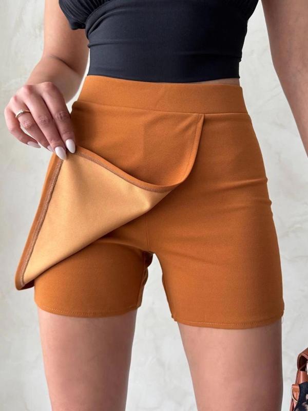 BİÇOMİ Kapaklı şort etek camel s208 - Image 1