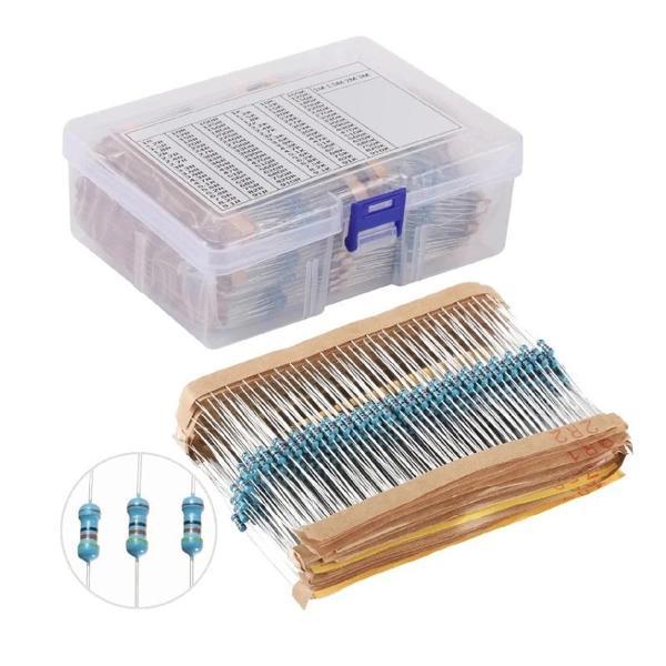 Direnç Seti 1/4W Metal Film %1 20'Şerli 2600 Adet 130 Çeşit Şeffaf Çantada - Image 1