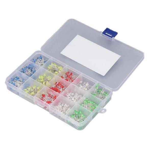 500 Adet 3mm LED Seti Kutulu 5 Renk Elektronik Işık Kaynağı Lamba Gösterge Uyarı Sinyali - Image 1