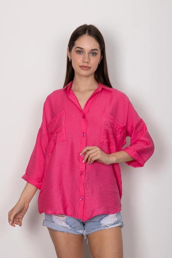 BİÇOMİ Cepli salaş gömlek t1010 - Image 1