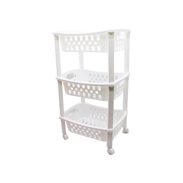 3 KATLI SEPET DÜZENLEYİCİ  - RAF ÜNİTESİ TEKERLEKLİ 400X295X700MM (5365) - Image 1