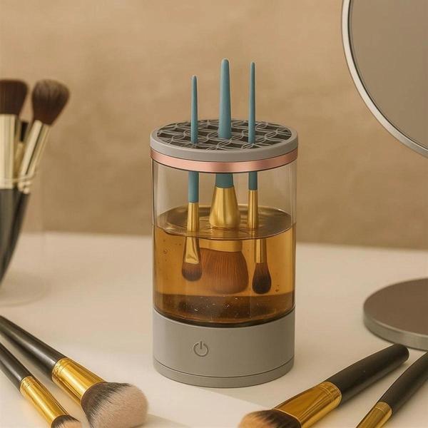 USB Şarjlı Makyaj Fırçası Temizleyici Aparat Hızlı Kurutmalı, Çok Yönlü Fırça Temizleyici (5365) - Image 1