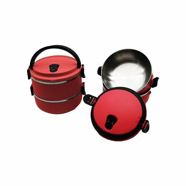 Sefer Tası Yemek Termosu Saklama Kabı Termosu 2li - Koyu Pembe (5365) - Image 1