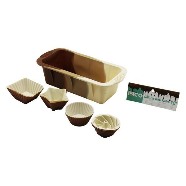 13PCS SİLİKON MUFFİN - BATON KEK KALIP SET BATON=11.5X25CM 3ER RÜZGAR GÜLÜ - YUVARLAK - YILDIZ - D.G - Image 1