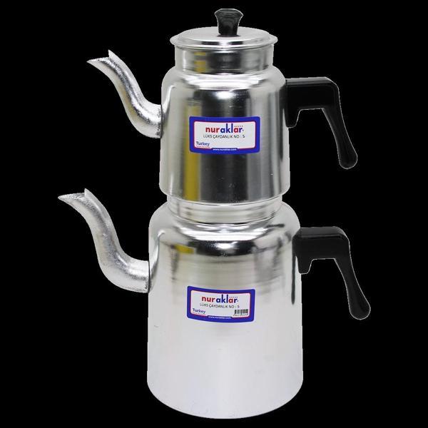 NO-5 LÜKS ALÜMİNYUM ÇAYDANLIK TAKIMI (5365) - Image 1