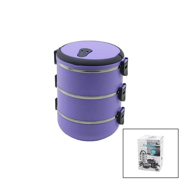 LİLA  3LÜ SEFER TASI SAKLAMA KABI 1.8LT (5365) - Image 1