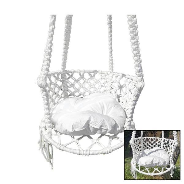 İPEK HAMAK DAVUL SALINCAK  MİNDERLİ   ÇAP:60CM   150KG.TAŞIMA KAPASİTESİ   1-ASMA HALATI - 1-ÇELİK D - Image 1