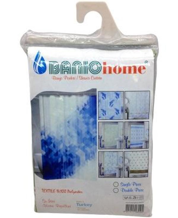 POLYESTER ÇİFT KANAT SU İTİCİ BANYO PERDESİ 90X200CM (5365) - Image 1