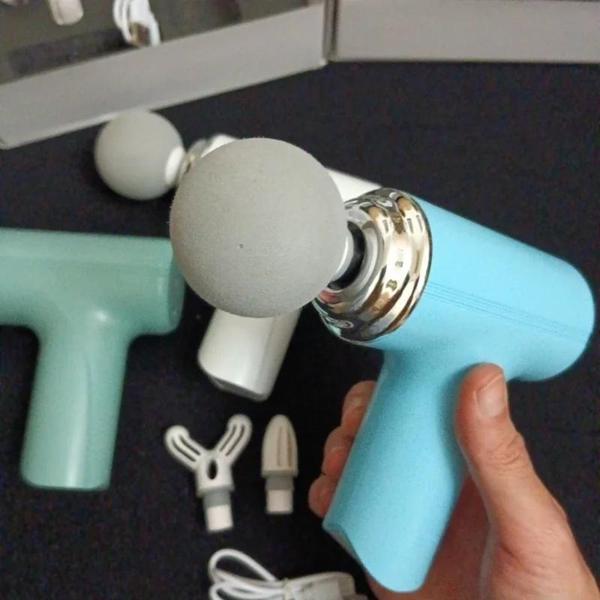 Masaj Tabancası Darbeli Titreşimli 4 Başlıklı Profesyonel Şarjlı Mini Masaj Aleti (5365) - Image 1