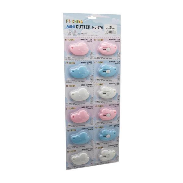 12 ADET MINI CUTTER MİNİ CEP - ÇANTA FALÇATA - MAKET BIÇAK (5365) - Image 1