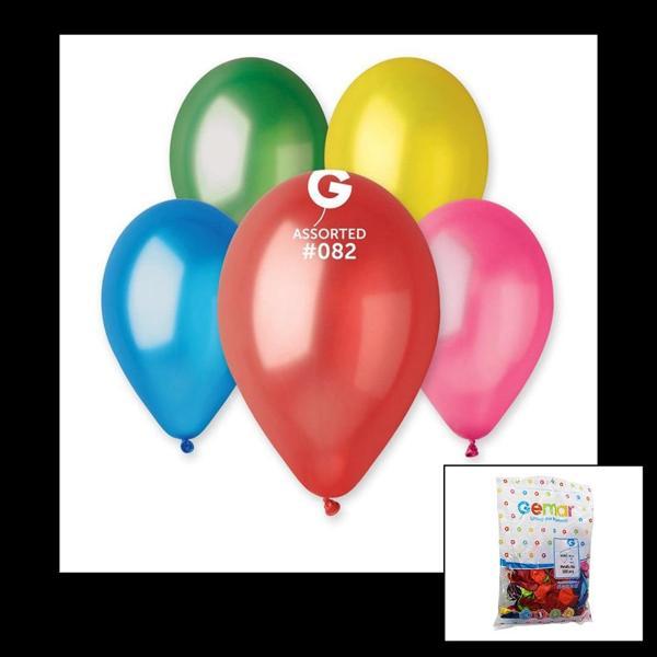 GM-110-82 METALİK - KARIŞIK BALON 11'' - 28CM - 100 PARÇA (5365) - Image 1