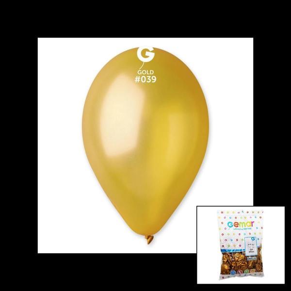 GM-110-39 METALİK - ALTIN BALON 11'' - 28CM - 100 PARÇA (5365) - Image 1