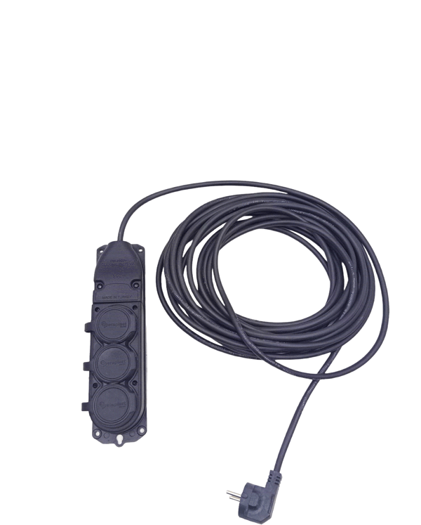 3LÜ 10 MT UZATMA KABLOSU ÇANTALI KAUÇUK PRİZ 3X1.5 CCA KABLO (5365) - Image 1