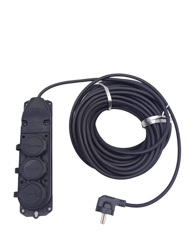 3LÜ 20 MT UZATMA KABLOSU ÇANTALI KAUÇUK PRİZ 3X1.5 CCA KABLO (5365) - Image 1