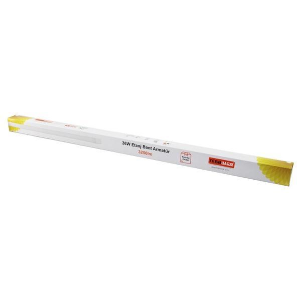 NİSALUCE EAMP-082/1 2PCS 36W - 120CM LED ETANJ BANT ARMATÜR LAMBA AMPUL BEYAZ - 6500K 3250LÜMEN MONT - Image 1