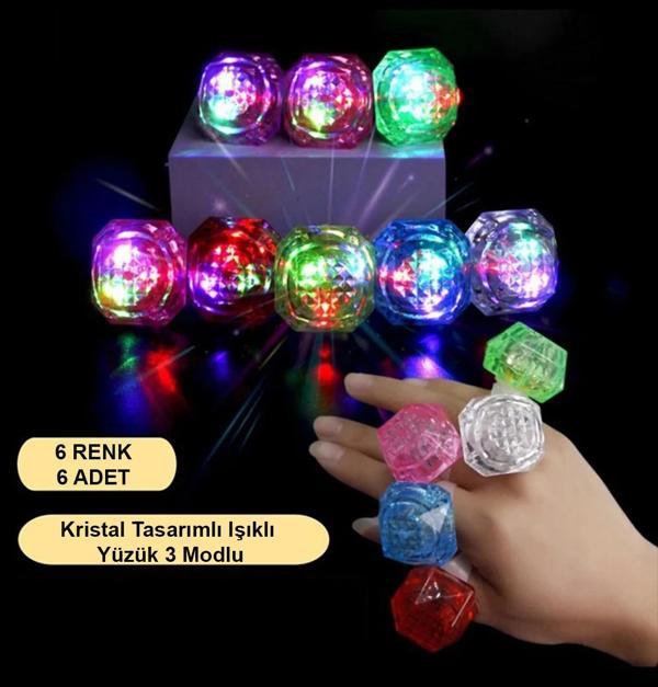 Kristal LED Parti Yüzük Seti (6'lı) (5365) - Image 1