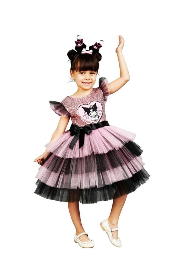 Hn Sport Taç Hediyeli A Kalite Kız Çocuk Kuromi Tütü Elbise Parti Mezuniyet Doğum Günü Düğün Abiye - Image 1