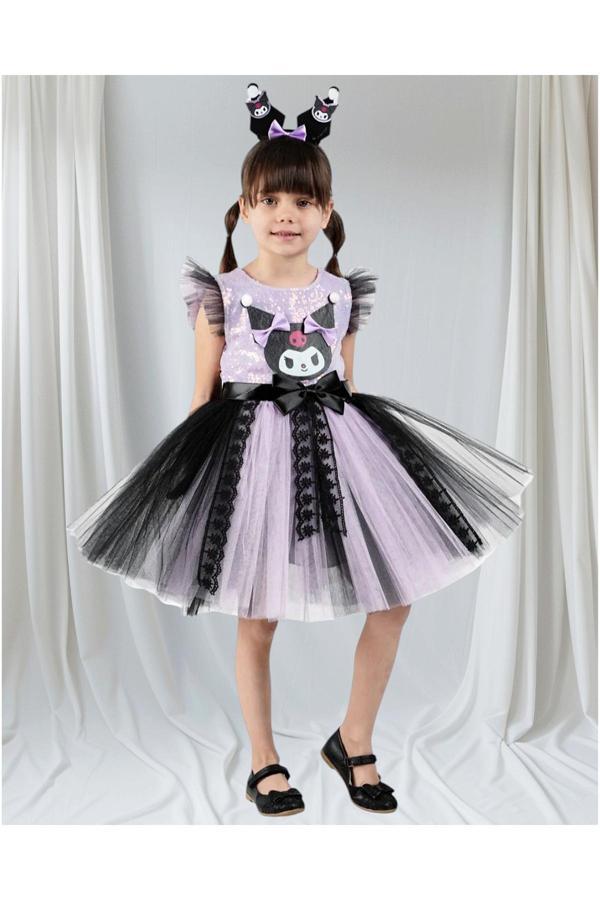 Hn Sport Taçlı Kız Çocuk A Kalitede Kuromili Elbise Parti Mezuniyet Doğum Günü Kostüm Düğün Abiye - Image 1