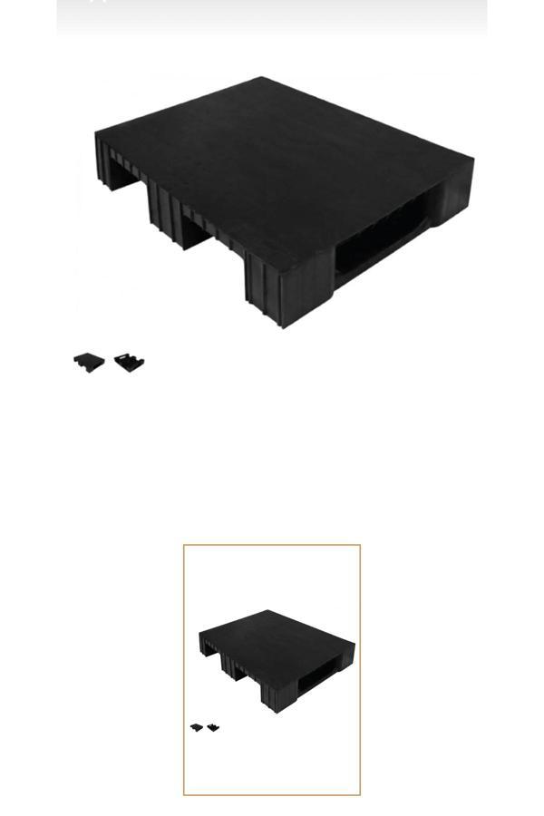 Aslan Ticaret (Pe) 80 X 60 X 15 Cm Siyah Üzeri Kapalı Plastik Palet - Image 1