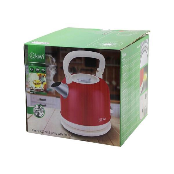 KİWİ KK-3340R KIRMIZI NOSTALJİ DEMLİK MODELÇELİK KETTLE SU ISITICI 2.2LT 1800W PASLANMAZ ÇELİK GÖVDE - Image 1