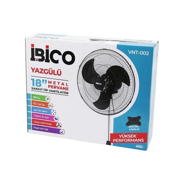 18 İNÇ 45.7CM SANAYİ TİPİ AYAKLI VANTİLATÖR 3 KADEME HIZ - 3 METAL KANAT 80W 140CM YÜKSEKLİK VNT-002 - Image 1