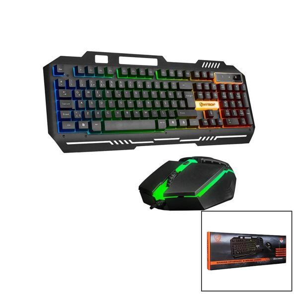 EVEREST HKM-X86 QUİN  GÖKKUŞAĞI IŞIKLI  USB KABLOLU  KLAVYE - MOUSE  SET  150CM KABLO (5365) - Image 1