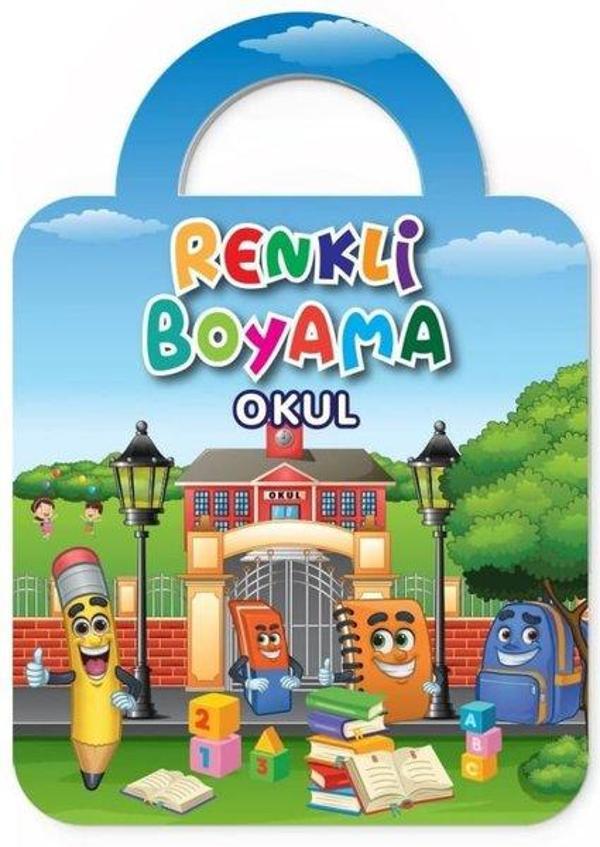 Okul - Renkli Boyama 2+ - Baloon Kids Yayınları - Image 1
