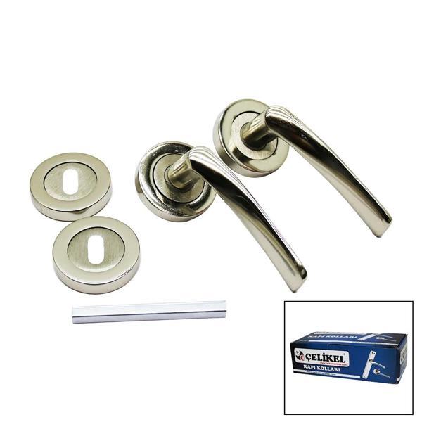 ÇELİKEL-07 AMERİKAN ODA KAPI KOLU NİKEL SATEN (5365) - Image 1