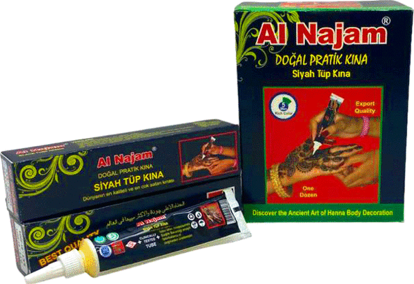 12 ADET AL NAJAM SİYAH TÜP KINA 30GR (5365) - Image 1