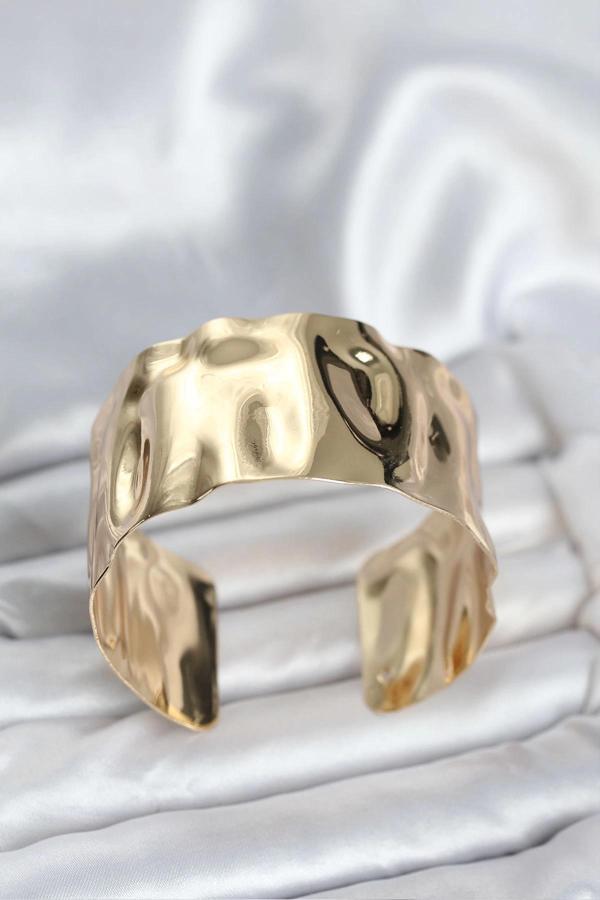 Pirinç Gold Renk Levha Model Kadın Bileklik - Image 1