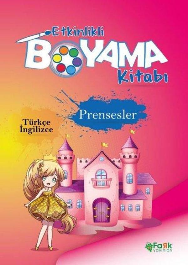 Prensesler - Etkinlikli Boyama Kitabı - Türkçe - İngilizce - Fark Yayınevi - Image 1