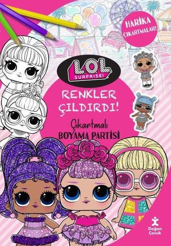 Lol Surprise! Renkler Çıldırdı! - Çıkartmalı Boyama Partisi  Partisi - Harika Çıkartmalar! - Doğan Çocuk - Image 1