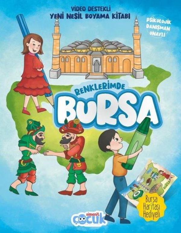 Renklerimde Bursa - Video Destekli Yeni Nesil Boyama Kitabı - Simenit Çocuk - Image 1