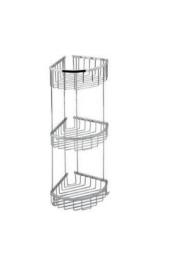 Camero Adnoss Üçlü Oval Süngerlik 20*20Cm - Köşe Süngerlik - Duşakabin Şampuanlık Cmo-C1026 - Image 1