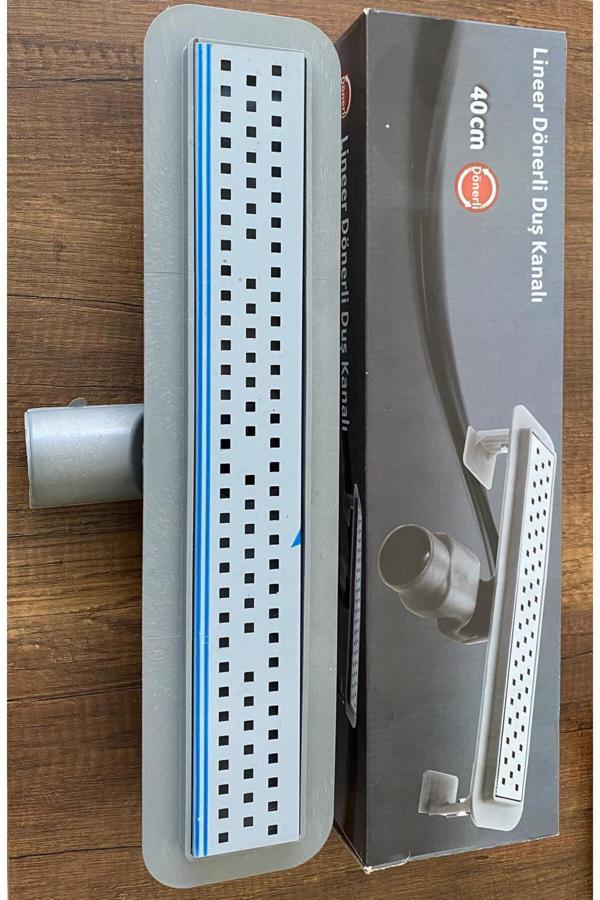 Bg Bagno Adnoss Lineer Duş Kanalı 40 Cm 360° Es Sifonlu - Yer Süzgeci - Koku Yapmaz - Image 1