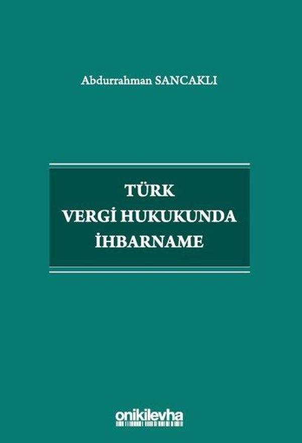 Türk Vergi Hukukunda İhbarname - On İki Levha Yayıncılık - Image 1