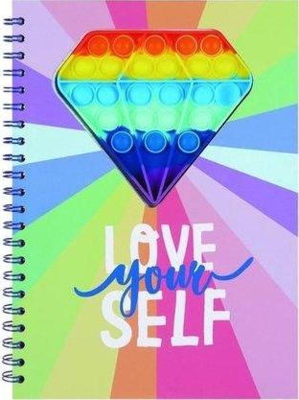 A4 Push Pop Bubble Elmas Spiralli Defter - Image 1