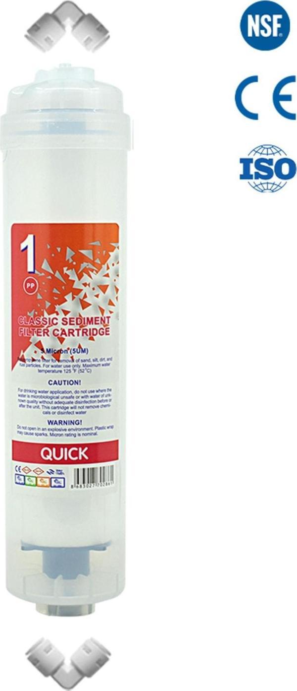 Watermelon Kapalı Kasa Su Arıtma Cihazı Uyumlu İnline 1 Numara Şeffaf Sediment Filtre - Image 1