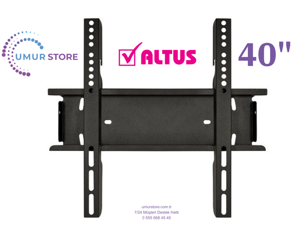 Altus Al40 Fhd 6023 102 Ekran Uydu Alıcılı Full Hd 32”, 39”, 40” Uyumlu Lcd Led TV Sabit Duvar Askı  - Image 1