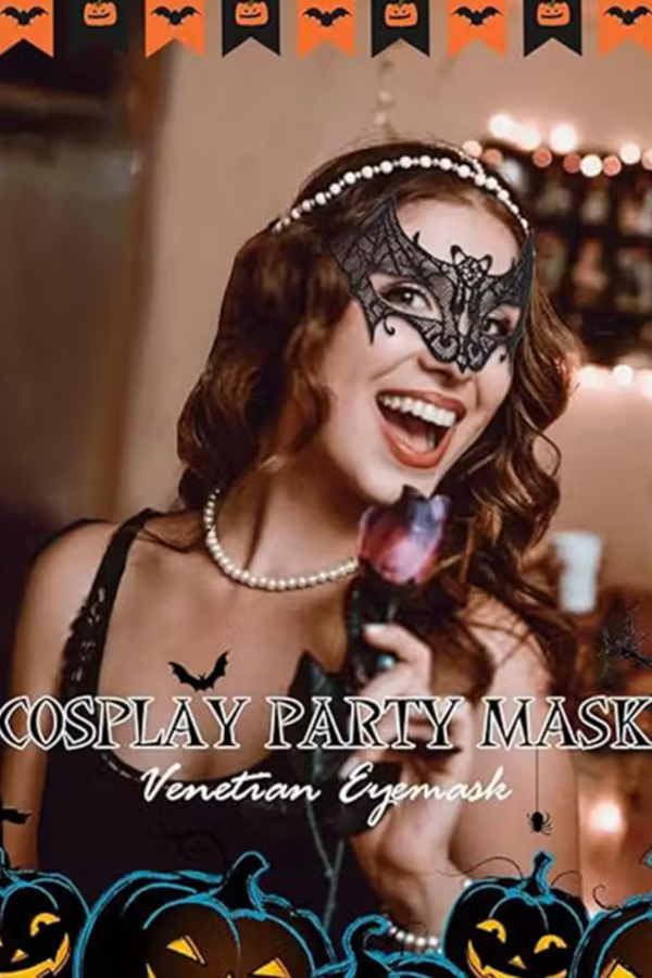Kadın & Erkek Halloween Dantel Maske – Siyah Venedik Tarzı Maske Balosu Göz Maskesi, Kostüm ve Parti Aksesuarı - Image 1