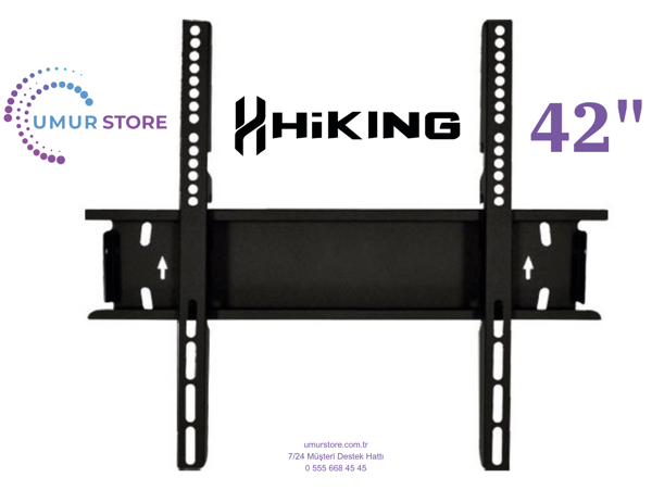 Hiking Wisdom Share 42HS24000 42" Full HD Smart 42”, 43”, 49”,50” Uyumlu Lcd Led TV Sabit Duvar Askı - Image 1