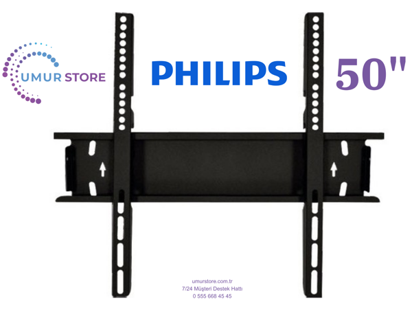 Philips 50pus8349/62 50'' 126 Ekran 42”, 43”, 49”, 50” Uyumlu Lcd Led TV Sabit Duvar Askı Aparatı - Image 1