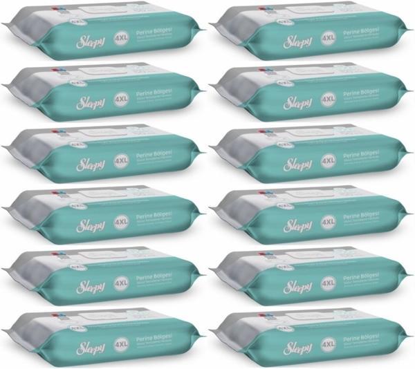 Sleepy Perine Bölgesi ve Vücut Temizleme Islak Mendil Havlu 50 Yaprak (Ebat 4XL) (12 Li Set) - Image 1