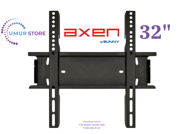 Axen AX32DAB04 32" 81 Ekran Uydu Alıcılı HD Ready LED 32”, 39”, 40” Uyumlu Lcd Led TV Sabit Duvar As - Image 1