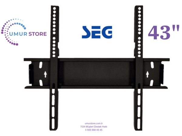 Seg 43SRB900 43inc 108 cm UHD Tivo Smart 42”, 43”, 49”, 50” Uyumlu Lcd Led TV Sabit Duvar Askı Apara - Image 1